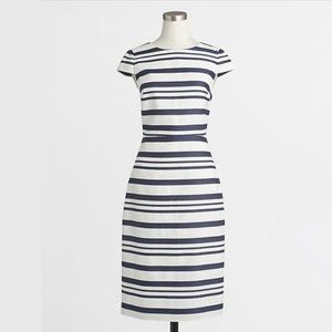 J. Crew Double Stripe Cap Sleeve Dress